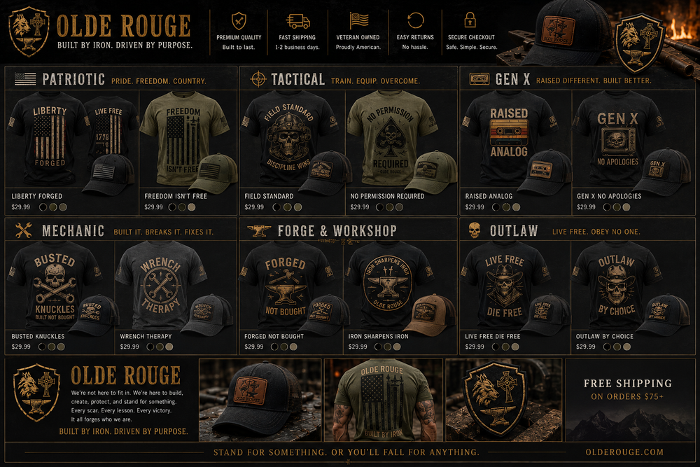 Olde Rouge Busted Knuckles Tee concept